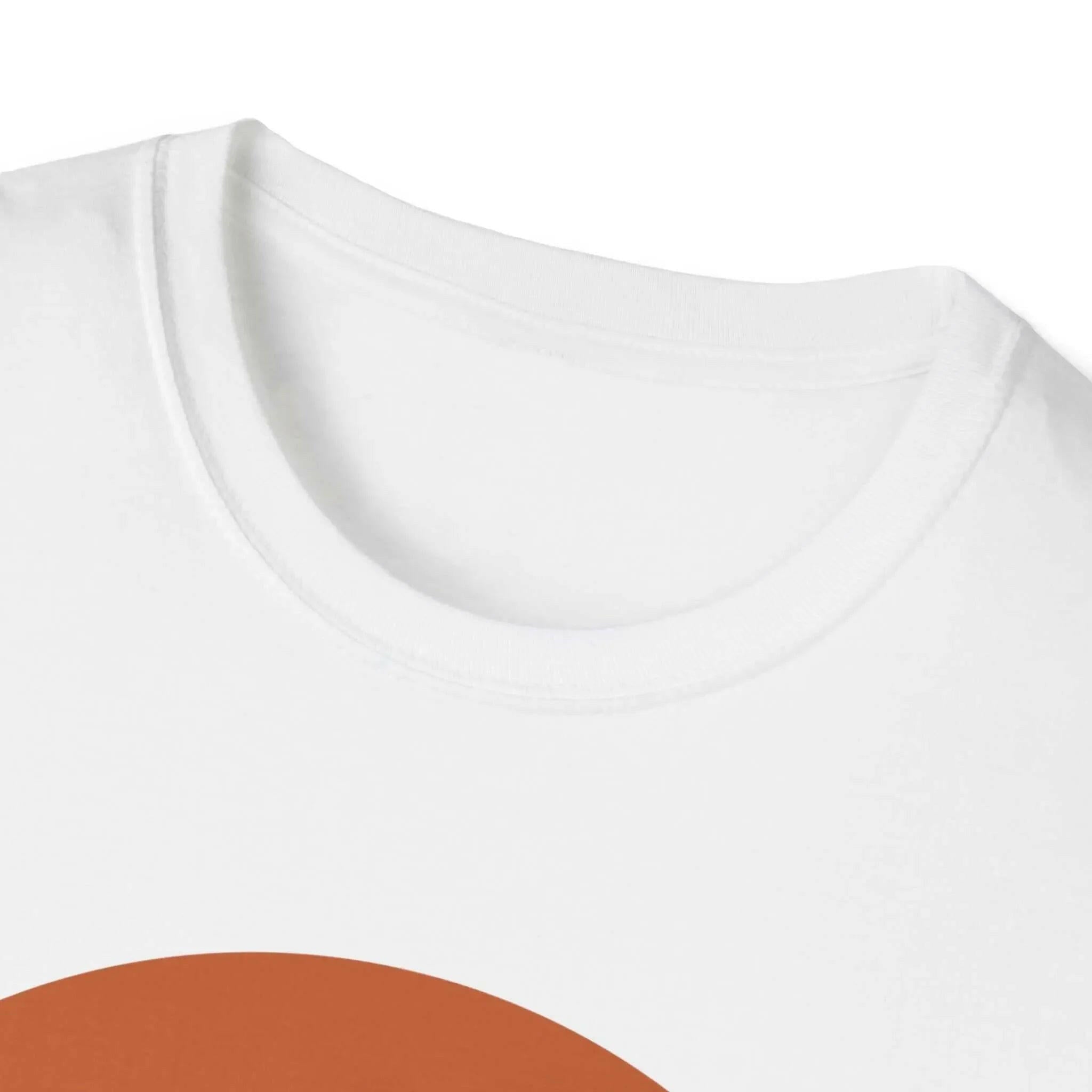 White T-shirt neckline.