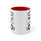 Dad's Favourite Colourful Accent Mug, Perfect Gift for Father's Day Mug Faith2Print.