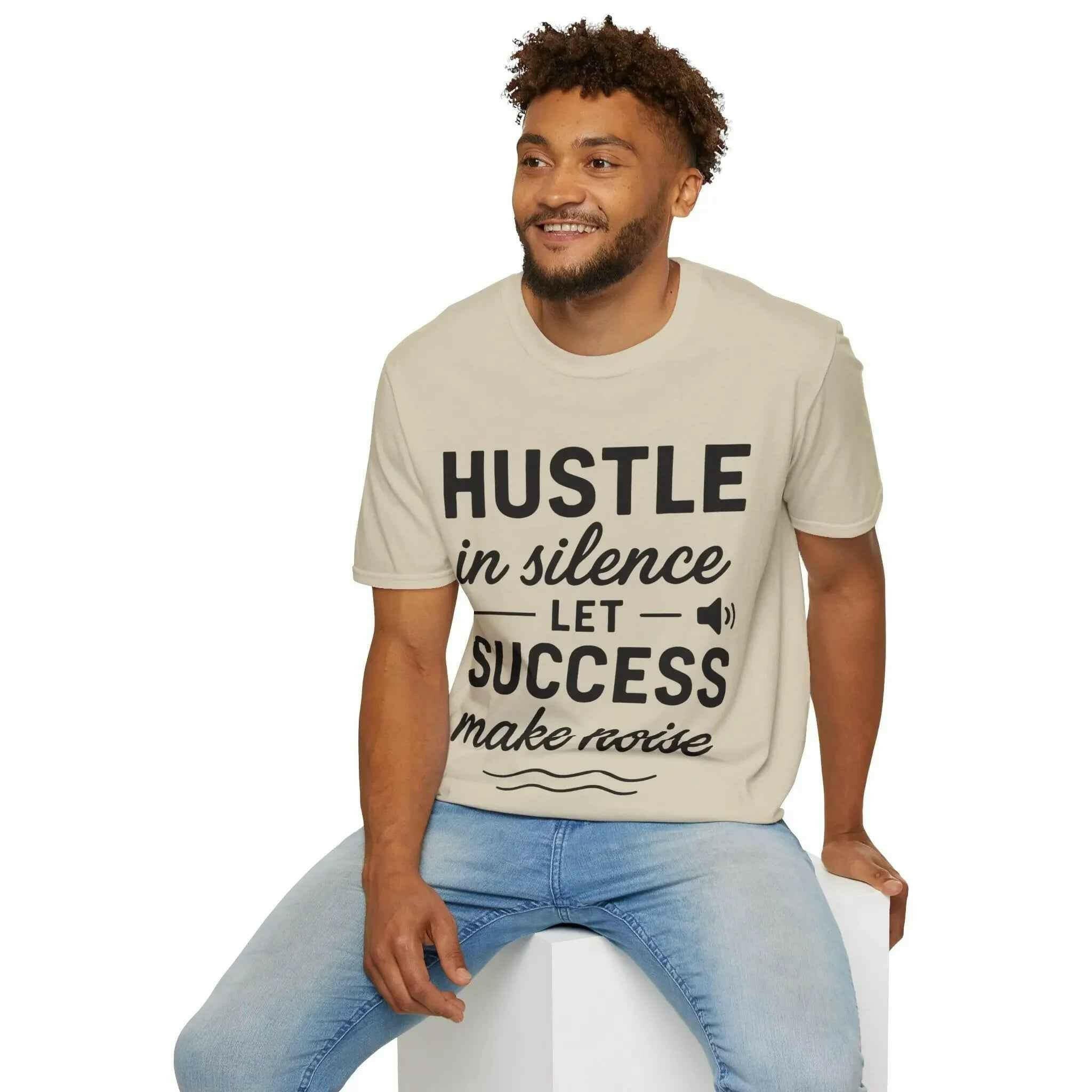 Motivational Unisex Hustle Tee, Inspirational Success Mindset
