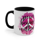 Peaceful Inspirational Mug, 11oz Coffee Cup Mug Faith2Print.