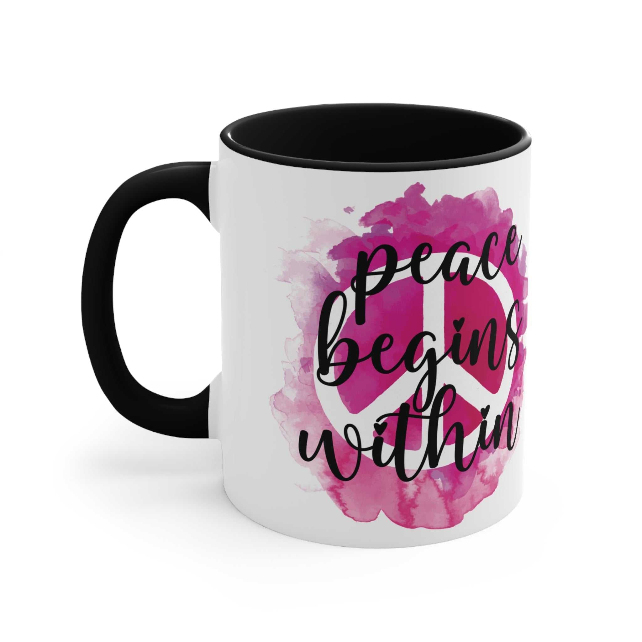 Peaceful Inspirational Mug, 11oz Coffee Cup Mug Faith2Print.