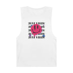 Unisex Smiley Face Tank Top - Just Vibin' Graphic Tee, Summer Casual Wear, Festival Outfit, Unisex Apparel, Gift for Friends Tank Top Faith2Print.